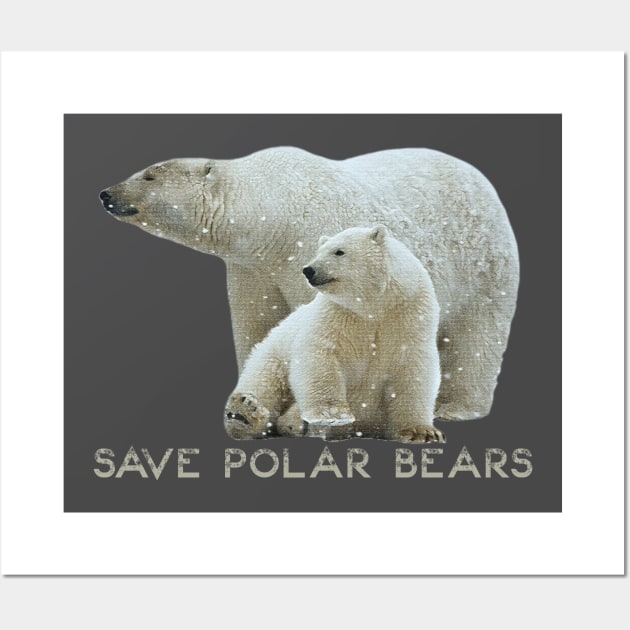 Save Polar Bears Wall Art by osaya